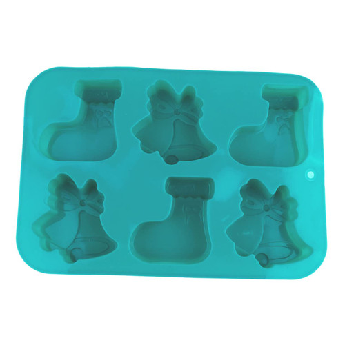 RUNROTOO 6 silicone fondant santa claus cake mold santa candy molds decorated cookies holiday chocolate molds holiday baking silicone cake snowman silicone 3d soap mold Christmas Silica gel