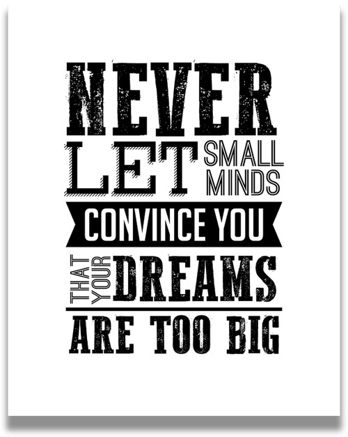 Motivational wall art - Inspiration wall art for girls and women - Positive quotes room decor - Motivation tools office decor - 8x10 unframed print