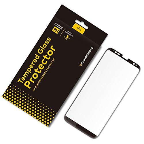 RhinoShield Glass Screen Protector for Galaxy S9 [9H 3D Curved Edge to Edge Tempered Glass] | Full Adhesive & Coverage Clear and Scratch Resistant Screen Protection