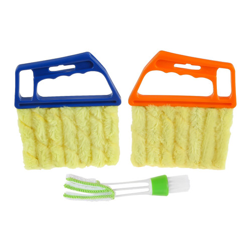 HZ-MONSTAR Window Venetian Blind Cleaner Duster Tool, 7 Finger Duster Brush and Blind Duster Brush Hand-Held Window Shutters Venetian Shades Brush for Window Air Conditioner Duster Dirt Cleaner 3Pcs