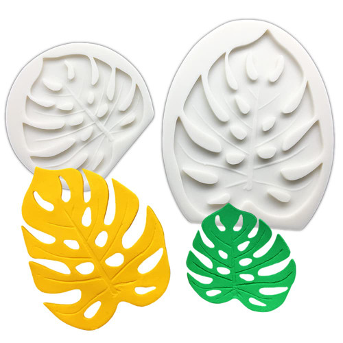 Leaf Silicone Mold Rose Flower Fondant Molds DIY Cake Decorating Tools Sugarcraft Candy Resin Clay Chocolate Gumpaste Moulds (2pcs(9*11cm,7.2*6.6cm))