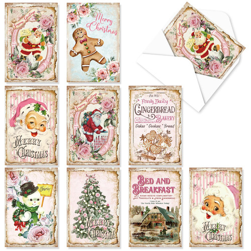 Quera Christmas Vintage Greeting Cards 27PCS Bulk Pink Christmas Cards Snowman Santa Gingerbread Man Family Merry Christmas Cards With Envelopes For Christmas Holiday Parties 4 X 6 In. Quera Christmas Vintage Greeting Cards 27PCS Bulk Pink Christmas Cards Snowman Santa Gingerbread Man Family Merry Christmas Cards With Envelopes For Christmas Holiday Parties 4 X 6 In.