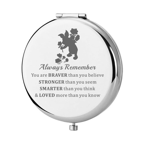 KEYCHIN Piglet Pocket Mirror Piglet Fans Gifts You are Braver Stronger Smarter Than You Think Piglet Compact Mirror for Women Girls (Piglet-S)