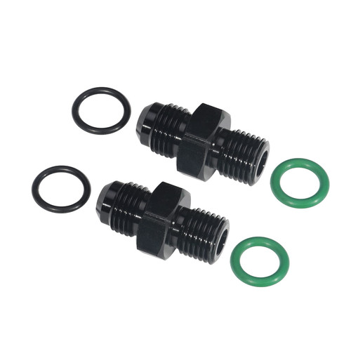 3mirrors Transmission Adapter Fittings Front and Rear -6AN Flare to 1/4" NPSM Compatible With TH350 TH400 4L60E 700R4 200-4R TR6060 AOD 4R100 4R70W C5 Aluminum 551114