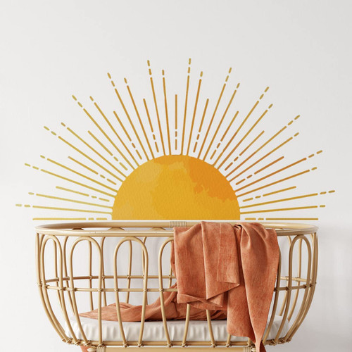 43.3 x 22.2 Inch Large Boho Half Sun Wall Decals Removable Sunshine Wall Sticker Vinyl Peel and Stick Half Sun Decals Wall Art for Girls Kids Bedroom Nursery Playroom Decor 43.3 x 22.2 Inch Large Boho Half Sun Wall Decals Removable Sunshine Wall Sticker Vinyl Peel and Stick Half Sun Decals Wall Art for Girls Kids Bedroom Nursery Playroom Decor
