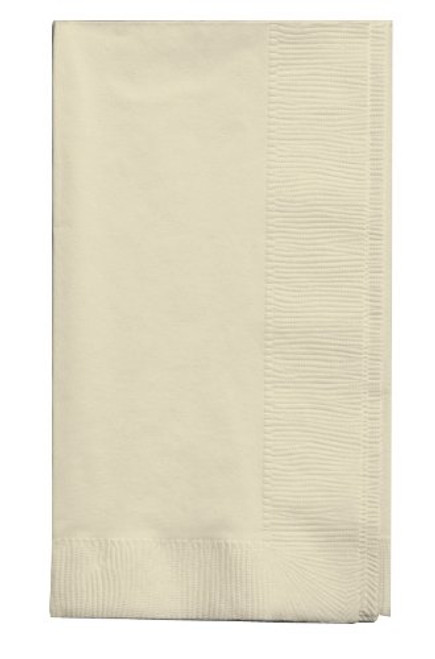 Creative Converting Touch of Color 2-Ply 50 Count Paper Dinner Napkins, Ivory Creative Converting Touch of Color 2-Ply 50 Count Paper Dinner Napkins, Ivory