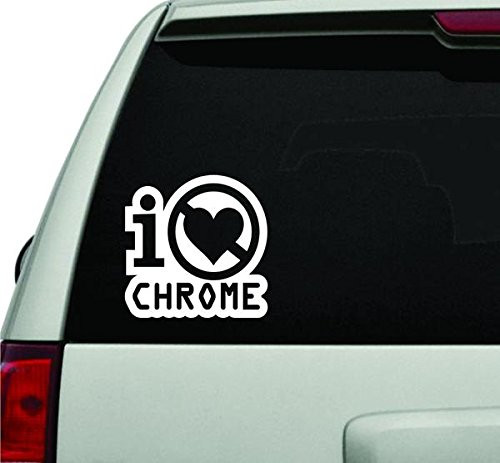 I Hate Chrome JDM Car Truck Window Windshield Lettering Decal Sticker
