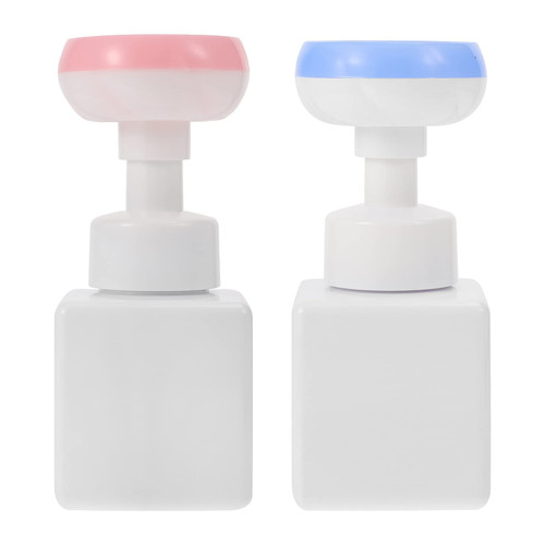 DOITOOL Bottle Dispenser 2Pcs Foaming Soap Dispenser Flower Shaped Refillable Foam Soap Dispenser Bottle Empty Foamer Liquid Bottle for Kitchen Bathroom Foaming Dispenser