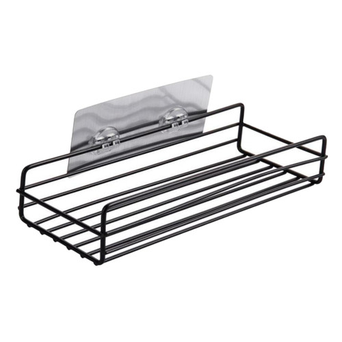 GARVALON wall mounted shelves for storage punch free storage rack shower rack for kitchen punch free storage organizer wall mounted shower basket bathroom storage rack No punching shelf