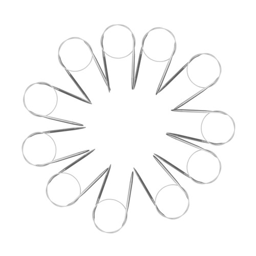 EXCEART 11pcs Stainless Steel Knitting Needle Tube Circular Needle Circular Crochet Needle Chiagoo Shorties Knitting Tools Circular Yarn Needle Round Knitting Needles Thick Needle Sweater