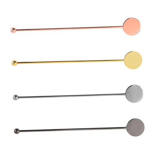 FUNOMOCYA 4pcs swizzle stick beverage stick stirring sticks drink stirrers cocktail coffee stirrer cocktail straws metal drink stirrer drink stirrer sticks juice honey spoon Stainless steel