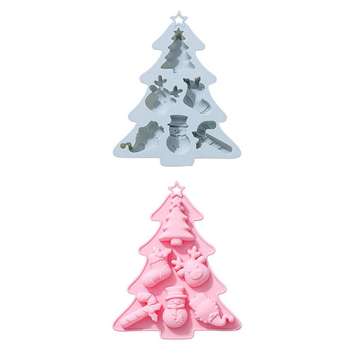 2Pcs Christmas Tree-shaped Sugar Chocolate Fondant Molds Diy Baking Manual Clay Dripping Mold Silicone Fondant Mould Cake Baking Tools 2Pcs Christmas Tree-shaped Sugar Chocolate Fondant Molds Diy Baking Manual Clay Dripping Mold Silicone Fondant Mould Cake Baking Tools