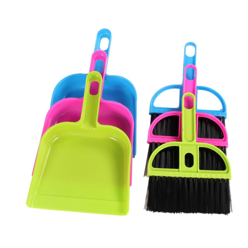 GLEAVI 6 Sets Cleaning Kits Cleaning Supplies Kit Pet Hair Broom Keyboard Broom Computer Brush Kit Mini Broom Dustpan Mini Broom and Dustpan Dust Remover Desktop Cleaning Supplies Suite