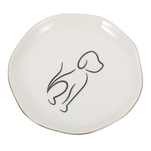 CAXUSD Ceramic Jewelry Tray Snacks Plates Ceramic Trinket Plate Ceramic Ring Holder Earring Dish Trays Cosmetic Tray Ring Holder Dish Makeup Tray Candy Dishes Ceramics Earrings Necklace