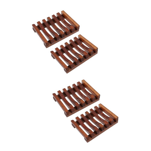 Cabilock 4 pcs Wooden soap Holder Soap Tray Wood Soap Dish Wooden Soap Dish soap Box Bamboo Manual Cabilock 4 pcs Wooden soap Holder Soap Tray Wood Soap Dish Wooden Soap Dish soap Box Bamboo Manual