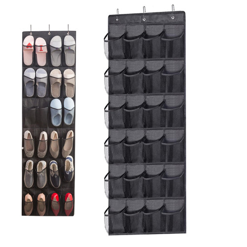 Havamoasa Over the Door Shoe Storage Hanging Shoe Rack Hanging Shoe Storage with 24 Large Mesh Pockets and 4 Metal Hooks Shoe Rack Holder Organiser for Bedroom Closet Havamoasa Over the Door Shoe Storage Hanging Shoe Rack Hanging Shoe Storage with 24 Large Mesh Pockets and 4 Metal Hooks Shoe Rack Holder Organiser for Bedroom Closet