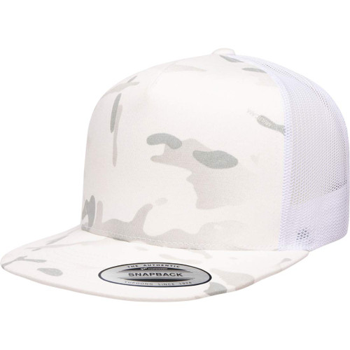 Yupoong YP Classics Multicam Trucker Cap, Alpine/White, OS