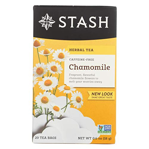 Stash Chamomile Herbal Tea, Caffeine Free, 20 Tea Bags Per Box