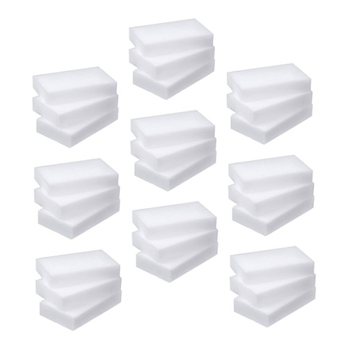 100PCS scouring Pads for pots and Pans dishwashing scouring Pads Sponge Eraser sponges for Cleaning car Cleaner soap Scrubber Sponge Kitchen Product Sponge. White