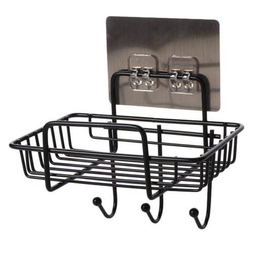 BUGUUYO 1Pc Hook soap Holder Kitchen Sink Soap Holder Bathroom soap Dish draining soap Holder soap Storage Rack Shower Bath Sink Hollow-Out Soap Holder take a Bath Drying Rack Iron