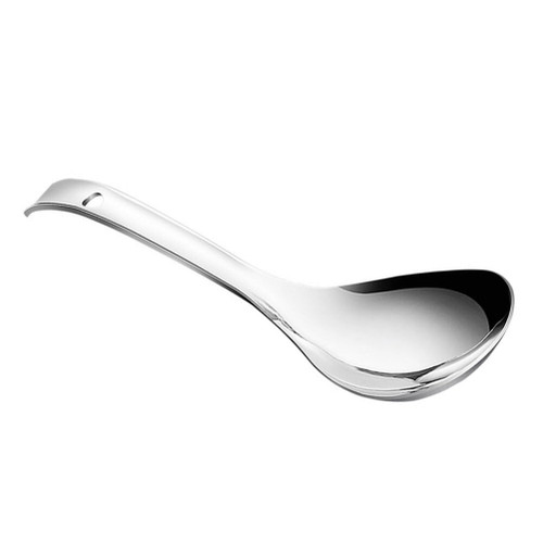 BESTonZON Rice Paddle Rice Spoon Stainless Steel Kitchen Utensil Rice Scooper Rice Spatula Soup Scoop Food Serving Spoon for Home Restaurant