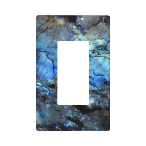 Blue Marble Single Rocker Wall Plate Decorative Light Switch Cover 1 Gang Decorator Switch Plates and Outlet Covers 4.50 x 2.76 Inch