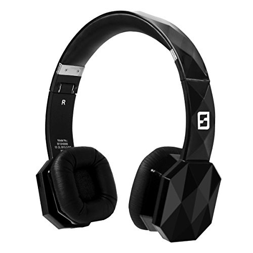 Wireless Bluetooth Headphones, Atuten SH999B Foldable Travel Headset, Over-Ear Stereo Headphones Built-in Mic, Comfortable Protein Earmuffs and Wired Mode for PC/ Cell Phones