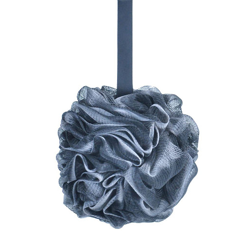 Huhudde Bamboo Charcoal Bath Ball Black Shower Loofah Sponge Mesh Pouf Body Scrubber Exfoliating Cleansing Soothen Skin Tool