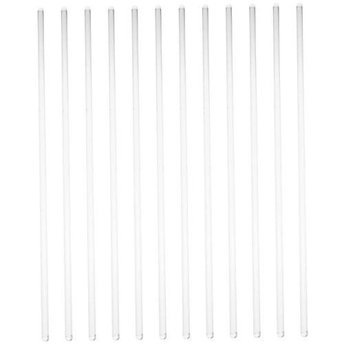 FUNOMOCYA 12 Pcs Glass Rod stir Sticks Cocktail Swizzle Stick Glass Stirring Rod Stirring Rod Cocktail Round Glass Tubes for Glass Blowing Coffee Glass Stirring Solid Transparent Stick