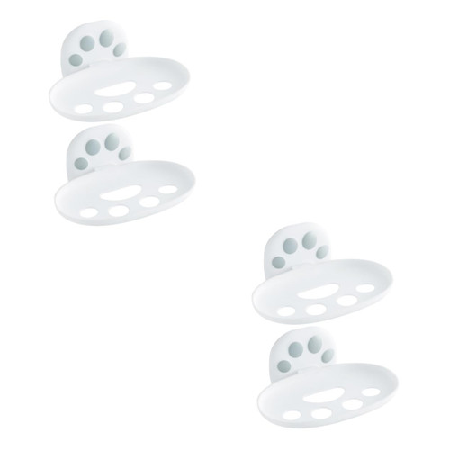 Cabilock 4 Pcs soap Box Shower soap Dish Wall soap Holder Wall Bathroom Shelf creativesoap Dish Bathroom Soap Holder soap Dishes Bathroom soap Rack Sink Storage Rack White Plastic