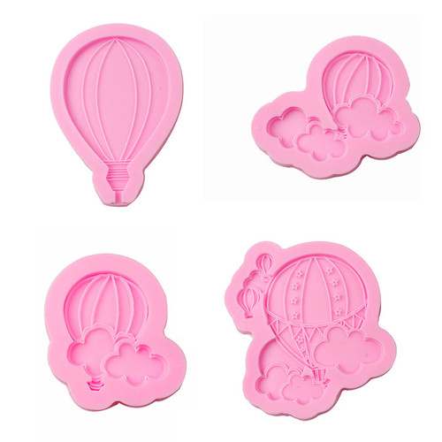 4pcs Cloud Balloon Silicone Mold Fondant Mould Cake DIY Supplies Pastry Baking Tools Resin Ornament Handmade Soap Mold