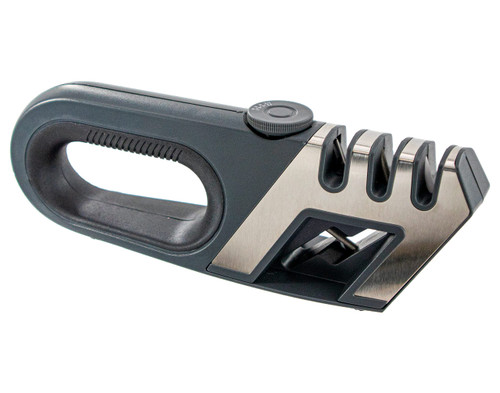 Knife Sharpener, 4 in 1 Adjustable Kitchen Blade and Scissors Sharpening Tool With Ceramic, Tungsten Steel, Diamond Rod & Scissor Sharpener Blades
