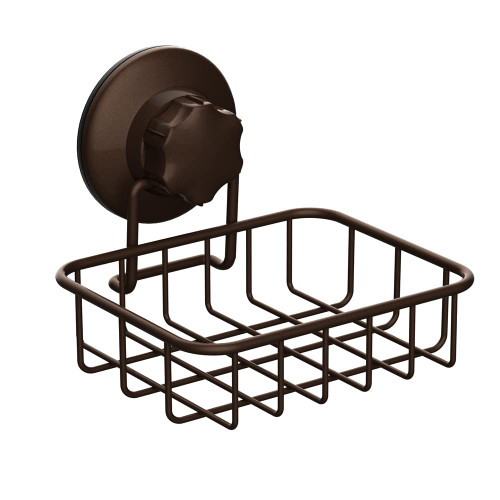 SANNO Suction Cup Soap Holder, Soap Dish Saver Tray Bar Soap Rack Sponge Holder for Shower Wall, Bathroom, Tub and Kitchen Sink Bathroom, Sink Stainless Steel Brown SANNO Suction Cup Soap Holder, Soap Dish Saver Tray Bar Soap Rack Sponge Holder for Shower Wall, Bathroom, Tub and Kitchen Sink Bathroom, Sink Stainless Steel Brown