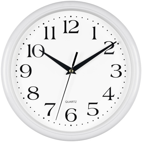 Bernhard Products White Wall Clock Silent Non Ticking 10 Inch Quality Quartz Battery Operated Round Easy to Read Home/Kitchen/Office/Classroom/School Clocks Bernhard Products White Wall Clock Silent Non Ticking 10 Inch Quality Quartz Battery Operated Round Easy to Read Home/Kitchen/Office/Classroom/School Clocks