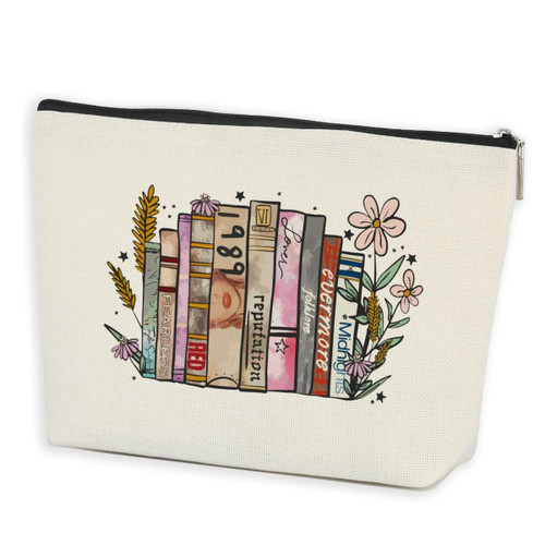 Azteoiz Music Lover Gift Makeup Bag Flower Book Decor Inspired TS Fans Song Lyrics Gift Singer Album Merchandise Friendship Gifts for Women Friends Mom Birthday Christmas Makeup Zipper Pouch Azteoiz Music Lover Gift Makeup Bag Flower Book Decor Inspired TS Fans Song Lyrics Gift Singer Album Merchandise Friendship Gifts for Women Friends Mom Birthday Christmas Makeup Zipper Pouch