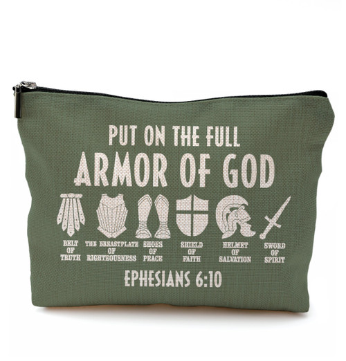QGFM Christian Gifts for Women,Christian Makeup Bags for Women,Bible Verse Makeup Bag With Zipper,Put On The Full armor Of God Cosmetic Bag QGFM Christian Gifts for Women,Christian Makeup Bags for Women,Bible Verse Makeup Bag With Zipper,Put On The Full armor Of God Cosmetic Bag