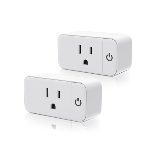 Smart Plug Mini, Smart Outlet That Works with Alexa & Google Home, Smart Life Socket with Timer Function, 2.4GHz WiFi Only, Remote Control, Schedule, No Hub Required, ETL&FCC, White, 2-Pack