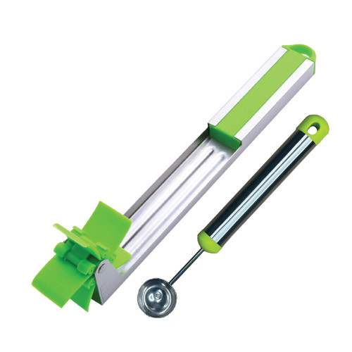 Stainless Steel Watermelon Slicer Cutter Knife Corer Fruit Vegetable Tools Kitchen Gadgets with Watermelon Scooper Extra