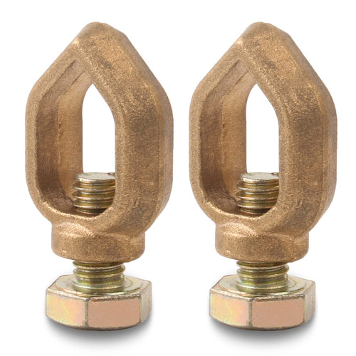 2PCS 1/2-Inch Direct Burial Copper Ground Rod Clamps Grounding Clamp,1/2"