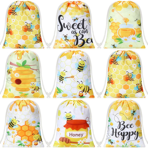 Sanwuta 12 Pcs Bee Party Favor Bags 7x10 Inch Bee Drawstring Bags Sweet As Can Bee Favor Bags Bee Day Gift Bags for Boys Girls Bee Theme Birthday Baby Shower Gender Reveal Party Supplies Decor Sanwuta 12 Pcs Bee Party Favor Bags 7x10 Inch Bee Drawstring Bags Sweet As Can Bee Favor Bags Bee Day Gift Bags for Boys Girls Bee Theme Birthday Baby Shower Gender Reveal Party Supplies Decor