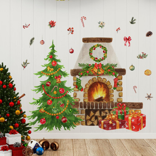 Christmas Wall Decals Christmas Tree Wall Stickers Removable Christmas Window Decal Sticker Decor for Christmas Holiday Living Room Bedroom Decorations Christmas Wall Decals Christmas Tree Wall Stickers Removable Christmas Window Decal Sticker Decor for Christmas Holiday Living Room Bedroom Decorations