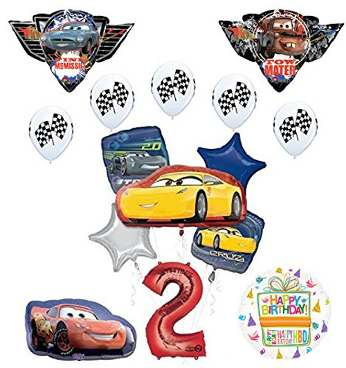 Mayflower Products Disney Pixar Cars 3" 2nd Birthday Party Supplies and Balloon Decorations Mayflower Products Disney Pixar Cars 3" 2nd Birthday Party Supplies and Balloon Decorations