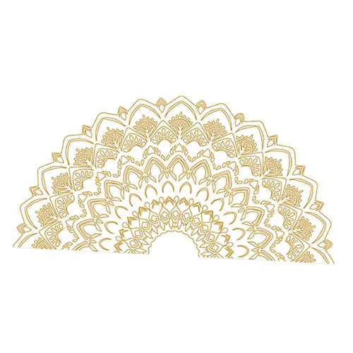 DOITOOL Mandala Removable Wall Sticker Bedroom Large Mandala Vinyl Wall Decal Mandala Tile Stickers Mandala Wall Sticker Shop Window Stickers Mandala in Half PVC Household Decorative Wall