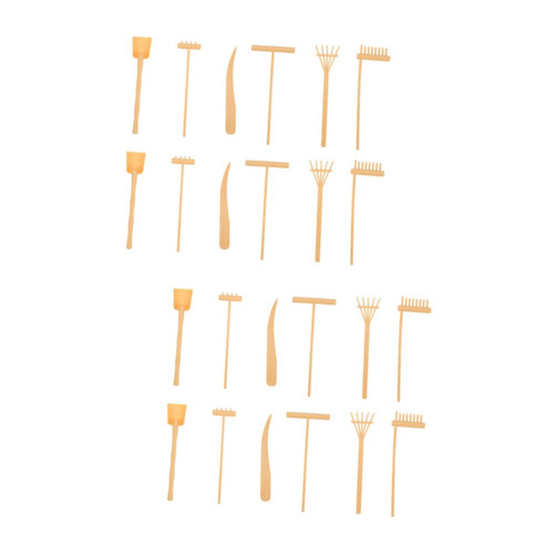 IMIKEYA 4 Sets Sand Rake Mini Zen Garden Sand Table Rakes Artificial Grass Rake Zen Garden Sand Rake Crafts Zen Rake Tool Zen Sand Tray Tools Zen Garden Kit for Desk Sandbox Plastic Rock