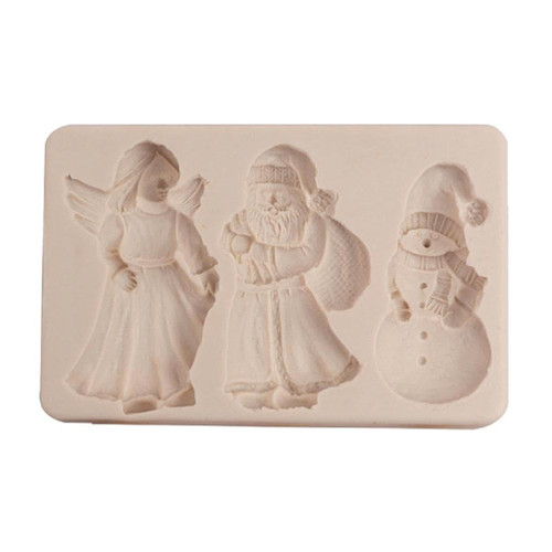 Chocolate Candy Sugar Craft Mold Art Silicone Soap Mold Household Candle Molds DIY Handmade Christmas Theme Cookie Mould Set