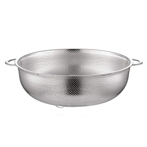 Kichvoe Drain Basin Bowl rice washing bowl kitchen washing strainer fruit Strainer bowl over sink colander drain basin basket metal colander basket fine mesh strainer steel washing machine