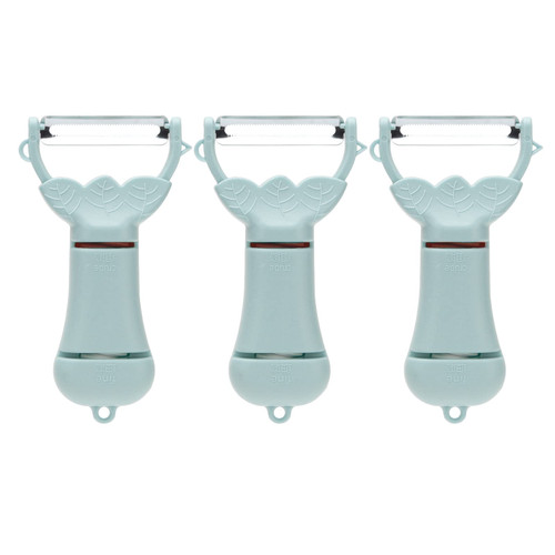 3pcs Peeler Stainless Steel Potato Peelers for Kitchen,plplaaoo Vegetable Peeler,Multifunctional Peeling Grinding Tools Kitchen Utensils Peeler for Apple Carrot,Veggie,Fruit(Light Blue)