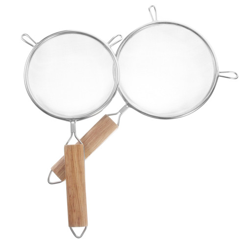 2Pcs fine mesh sieve juice filter spoon soy juice filter mesh strainer colander stainless mesh strainer soy milk strainer mesh sieve strainer food Stainless steel kitchen supplies