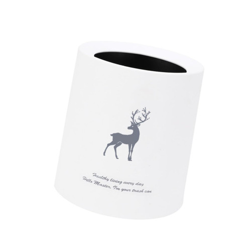 Hohopeti Small Trash Bucket Mini Trash bin Desk Trash can countertop Garbage can Desktop Trash bin Mini Trash Bucket Wastebasket Trash can wastepaper Basket White Trash bin Cabinet Simple