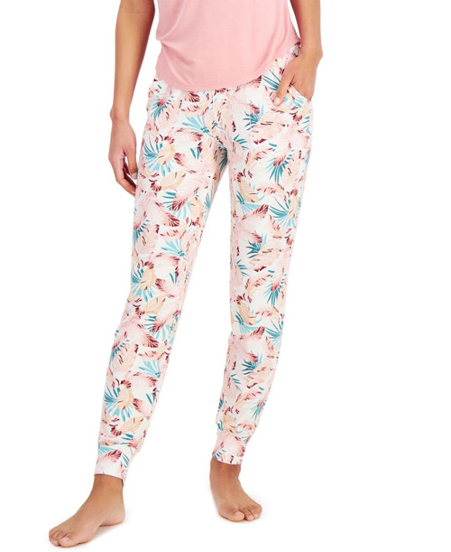Alfani Womens Ultra-Soft Knit Jogger Pajama Pants Multi Tropical XX-Large